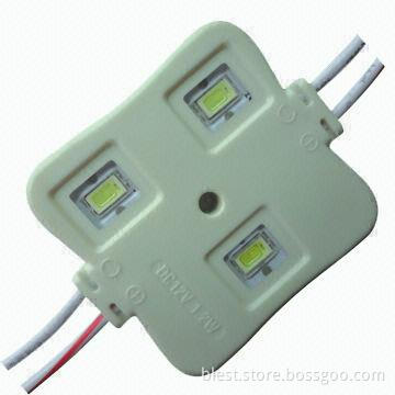 Cold White Injection Waterproof 5630 3-piece LED Module, 12V DC Working Voltage, Anti-UV Design